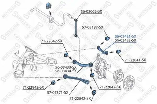 STELLOX 56-03431-SX Control/Trailing Arm, wheel suspension