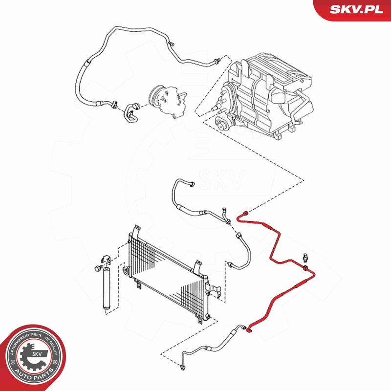 ESEN SKV 54SKV644 High/Low-pressure Line, air conditioning