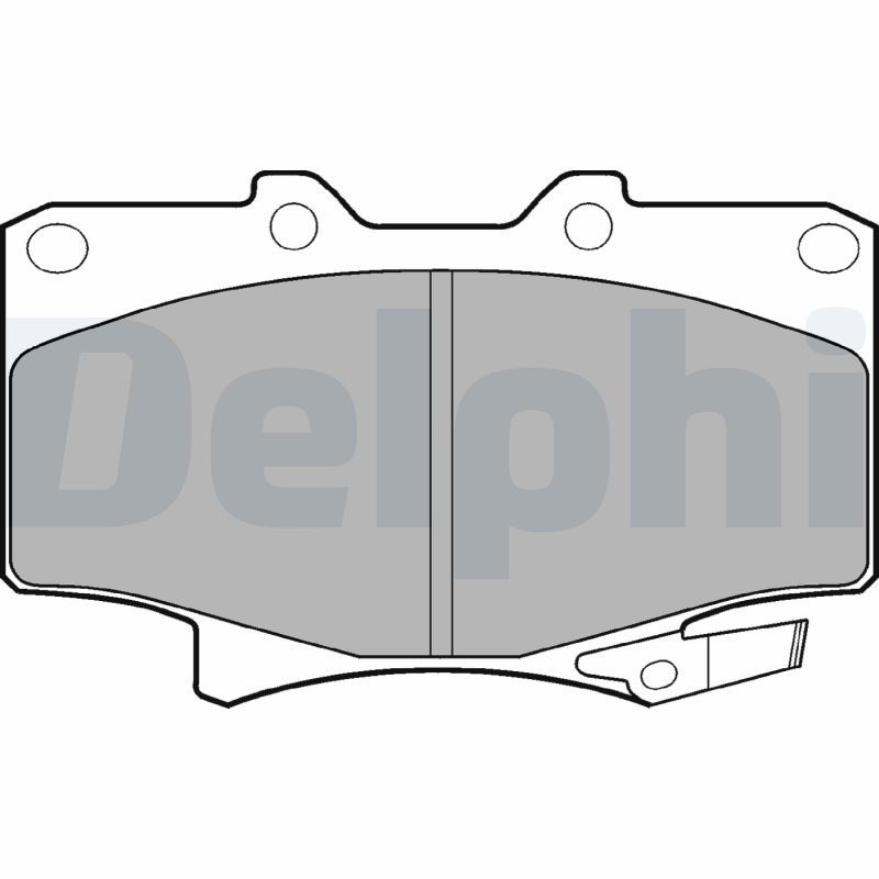 Комплект гальмівних накладок, дискове гальмо, Delphi LP962