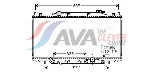 AVA Clever Choice HD2244 - Radiator, engine cooling