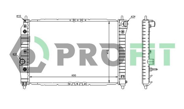 Радіатор, система охолодження двигуна, Profit 1703A3