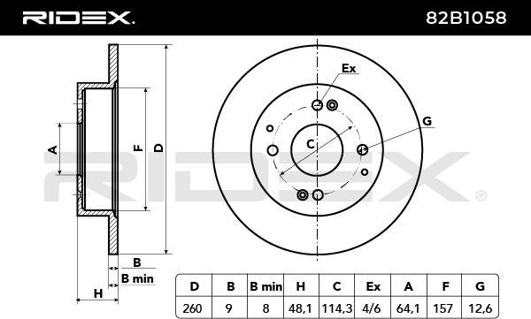 спирачен диск RIDEX