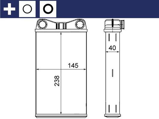 Радиатор печки Audi A4 00-09 MAHLE AH7000S