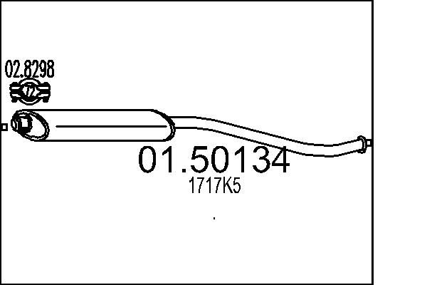 MTS középső hangtompító 01.50134