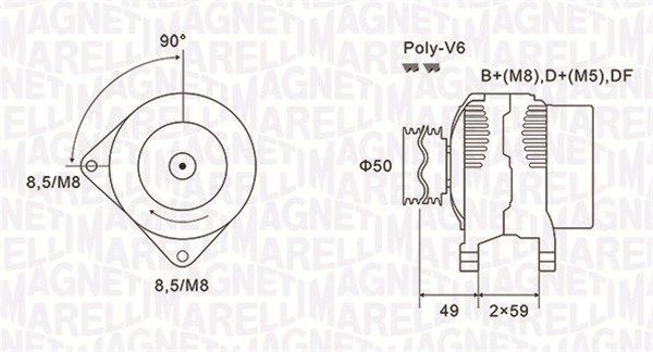 Генератор, Magneti Marelli 063731147010