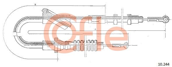 Тросовий привод, привод зчеплення, Cofle 10.244