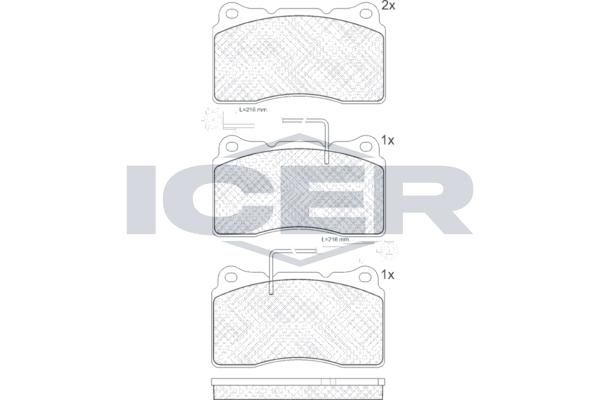 ANDEL 181515 - Brake Pad Set, disc brake