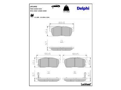 DELPHI LP1442 Brake Pad Set, disc brake
