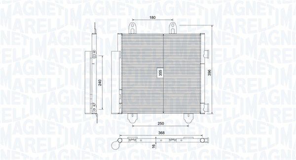 MAGNETI MARELLI kondenzátor, klíma 350203794000