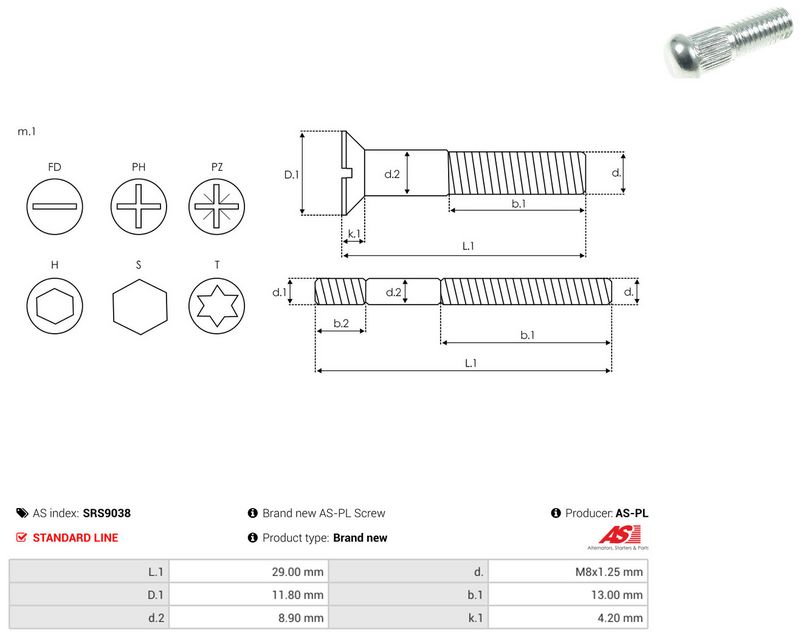 AS-PL SRS9038 Repair Set, alternator