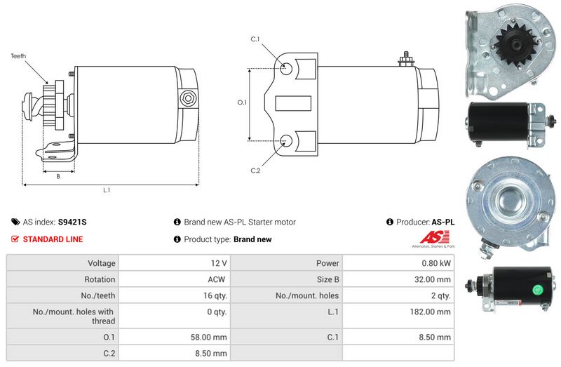 AS-PL S9421S Starter