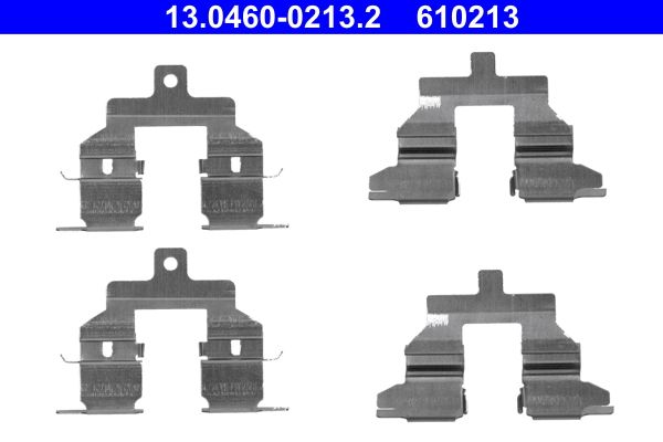 Комплект приладдя, накладка дискового гальма, Ate 13.0460-0213.2