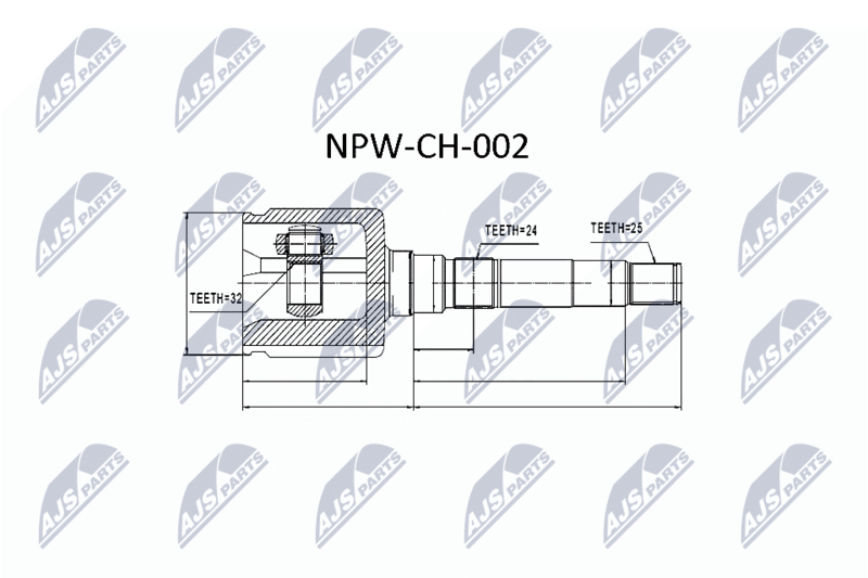 NTY csuklókészlet, hajtótengely NPW-CH-002