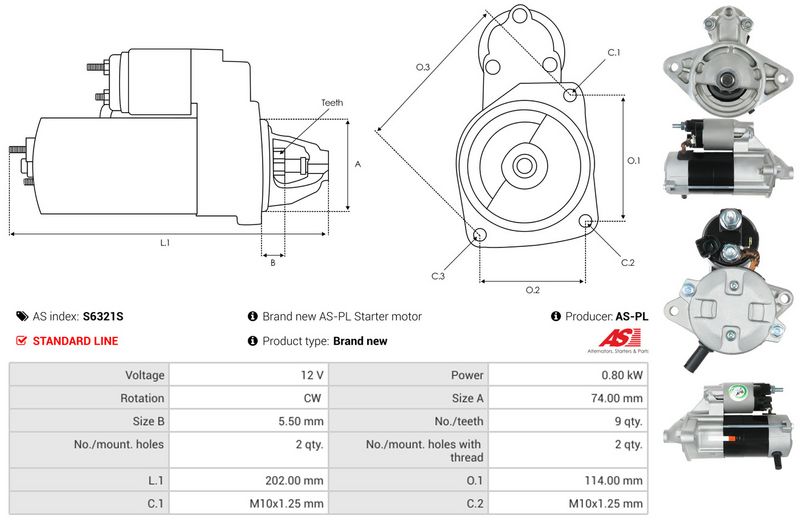 AS-PL S6321S Starter