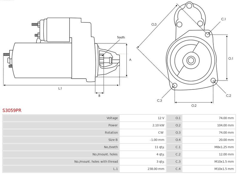 AS-PL S3059PR Starter