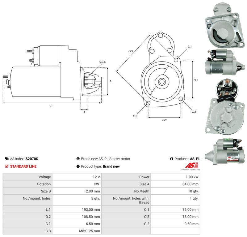 AS-PL S2070S Starter