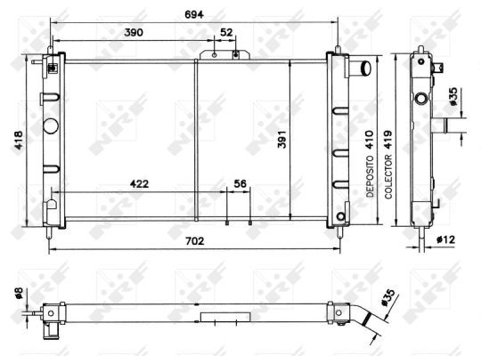NRF 52053 Radiator, engine cooling