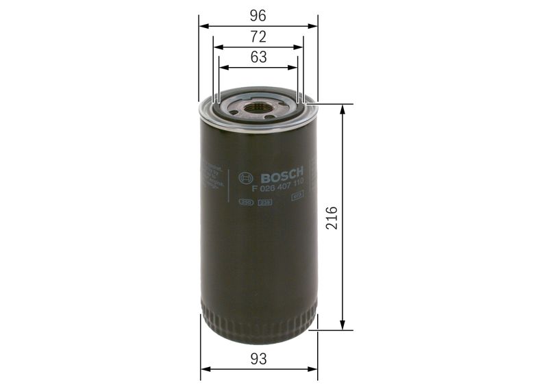 BOSCH F 026 407 110 Filter, operating hydraulics
