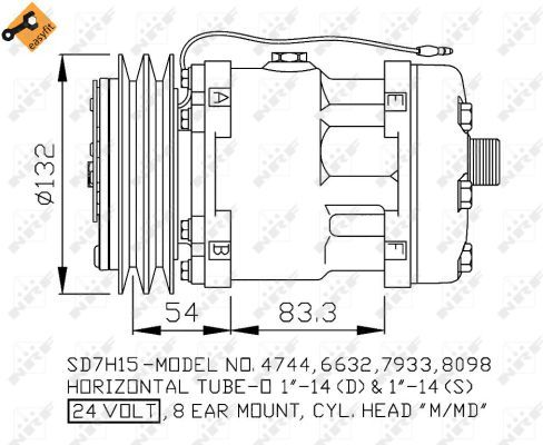 NRF 32135 Compressor, air conditioning