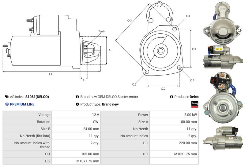 AS-PL S1081(DELCO) Starter