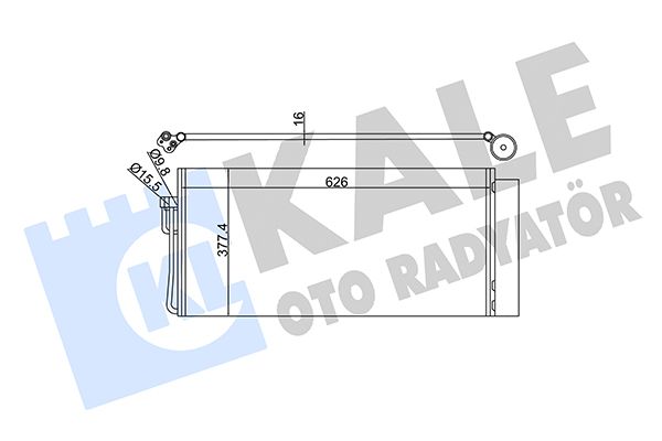 Конденсатор, система кондиціонування повітря, Kale Oto Radyatör 343070
