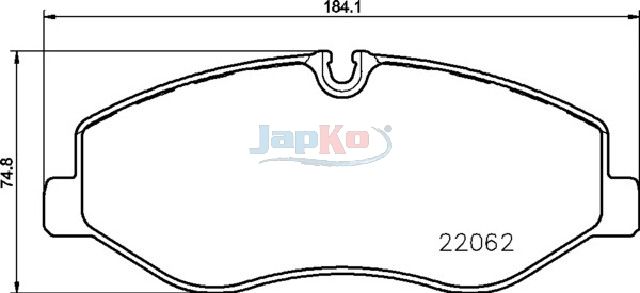 Piduriklotsi komplekt, ketaspidur, JAPKO 500545