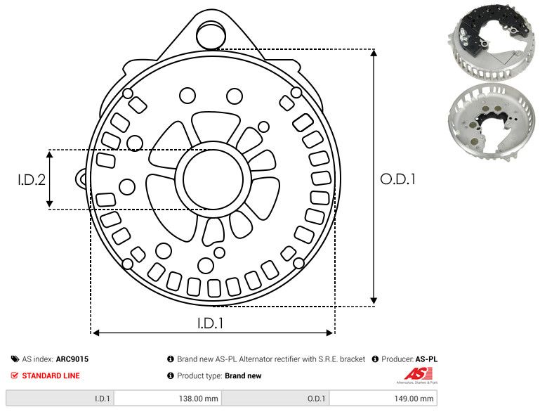 Kaitsekate, generaator, AS-PL ARC9015