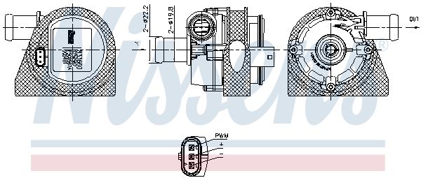 NISSENS 833660 Water Pump, engine cooling