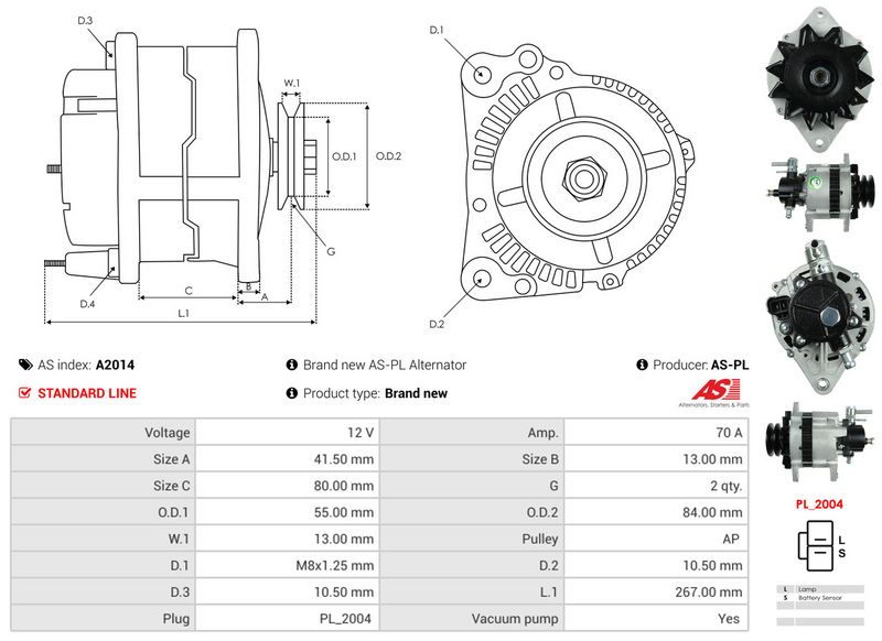 AS-PL A2014 Alternator