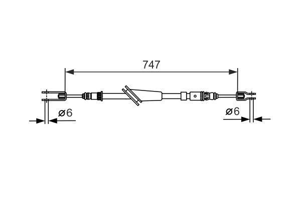 BOSCH Trekkabel, parkeerrem 1 987 477 662