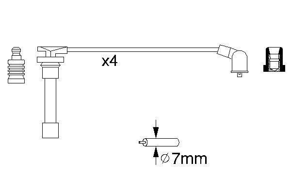 BOSCH 0 986 356 793 Ignition Cable Kit