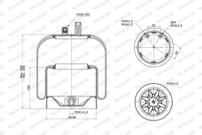Mech, pneumatické odpružení ASP4051