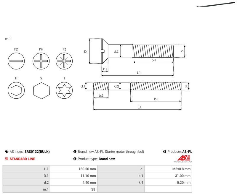 AS-PL SRS0132(BULK) Repair Set, alternator