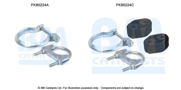 BM Catalysts FK80224 Mounting Kit, catalytic converter