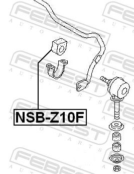 Kinnitus, stabilisaator, FEBEST NSB-Z10F