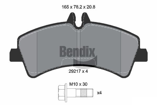 BENDIX Braking fékbetétkészlet, tárcsafék BPD1116
