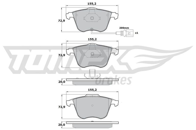 TOMEX Brakes fékbetétkészlet, tárcsafék TX 17-12