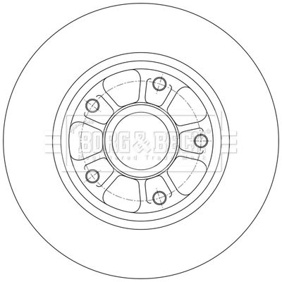 Гальмівний диск, Borg & Beck BBD6150S