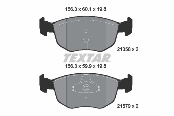 TEXTAR fékbetétkészlet, tárcsafék 2135803