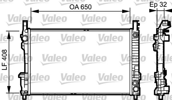 Радіатор, система охолодження двигуна, Valeo 734379