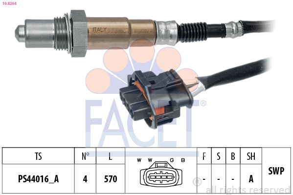 Лямбда-зонд Astra H JComboCorsainsigniaMerivaOmega 1.0-3.2 00- FACET 108264