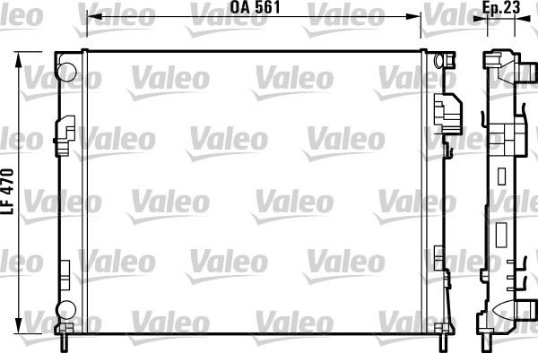 Радіатор, система охолодження двигуна, Valeo 732853