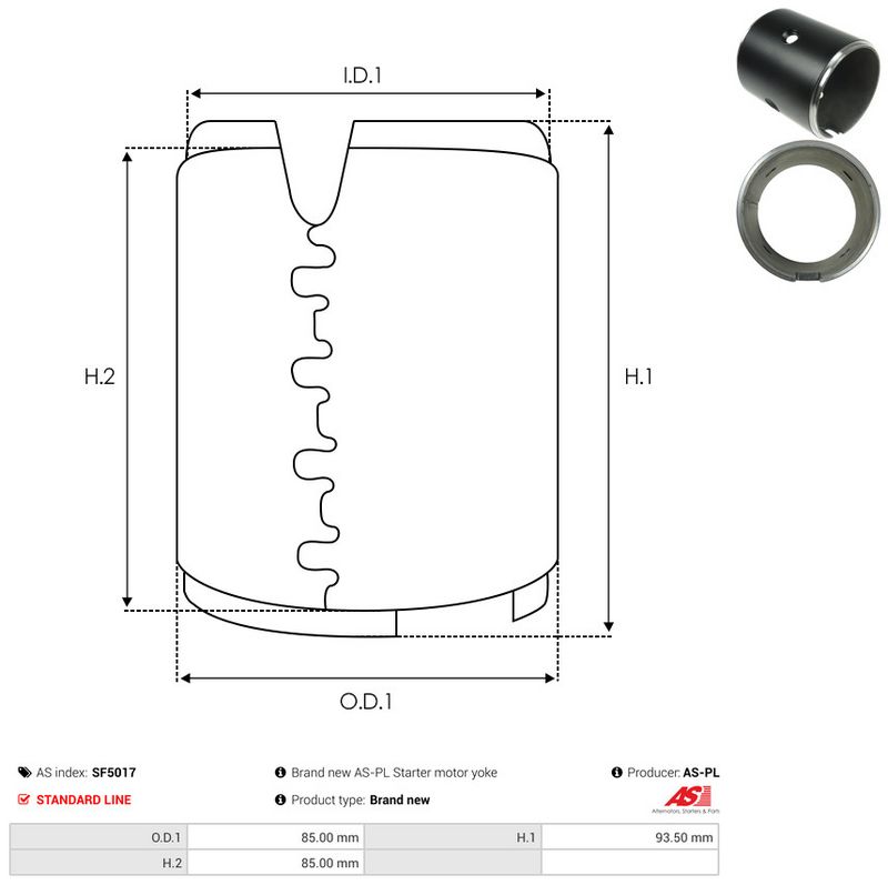 AS-PL SF5017 Field Winding, starter