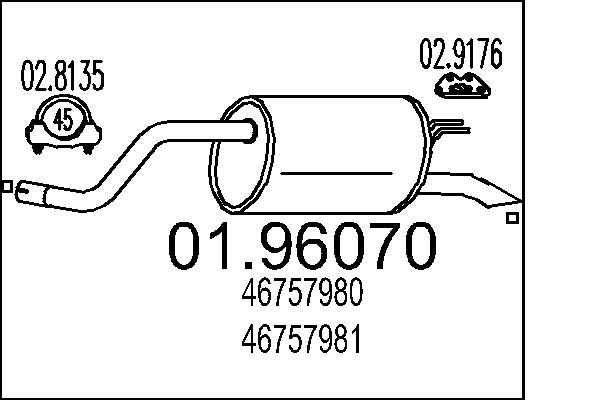 MTS hátsó hangtompító 01.96070