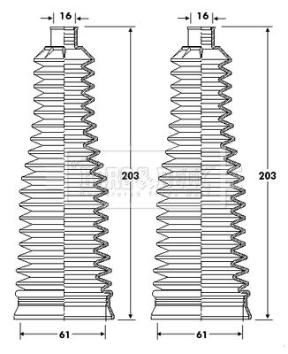 BORG & BECK gumiharang készlet, kormányzás BSG3422