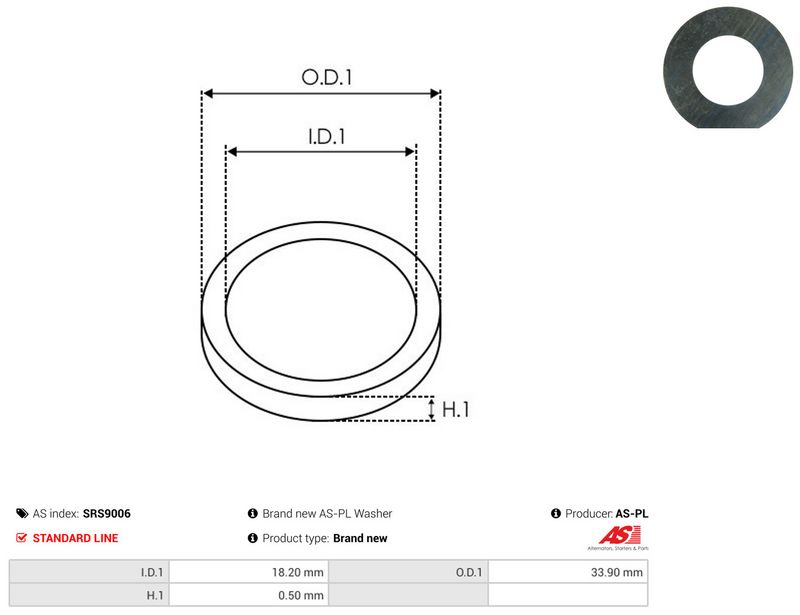 AS-PL SRS9006 Repair Set, alternator