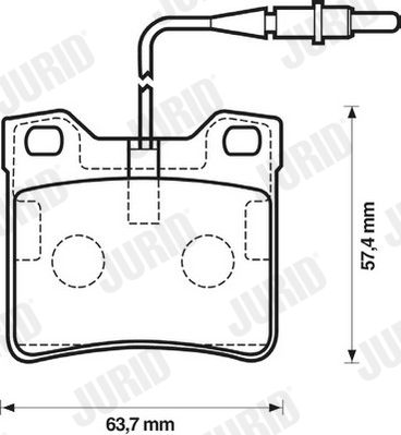 JURID 571845J Brake Pad Set, disc brake