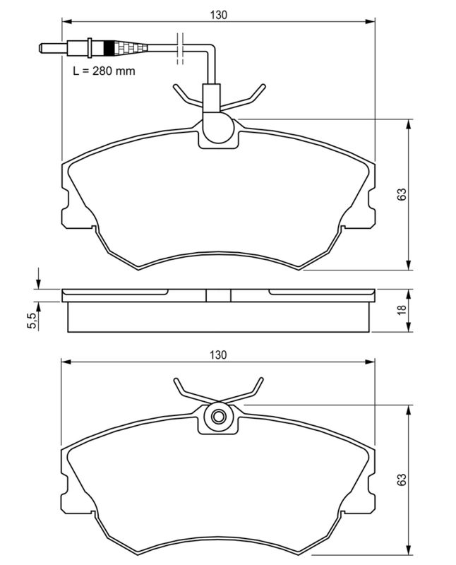BOSCH Plaquettes de frein à disque 0 986 424 451