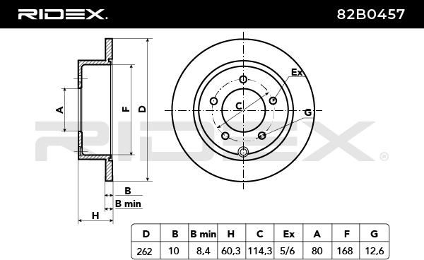 спирачен диск RIDEX