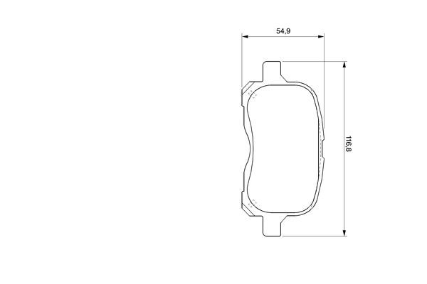 Комплект гальмівних накладок, дискове гальмо, Bosch 0986424692